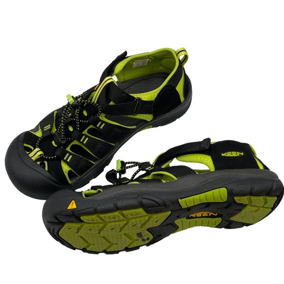 Keen Men\'s Newport H2 Outdoor Hiking Sandals Size 7 in Black and Lime Green main image 8